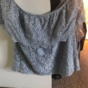 Pretty lace off the shoulder blouse